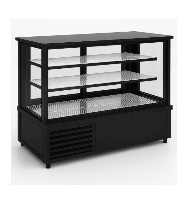 Dik Camlı Kebap Teşhir Dolabı, Boyalı 200 cm